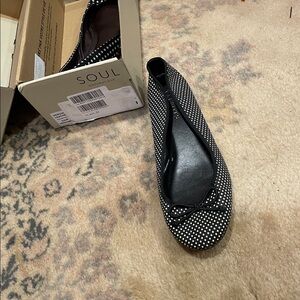 Talbots Black and White Polka Dot Flats